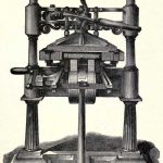 Georgy Baxter wood cut of a press