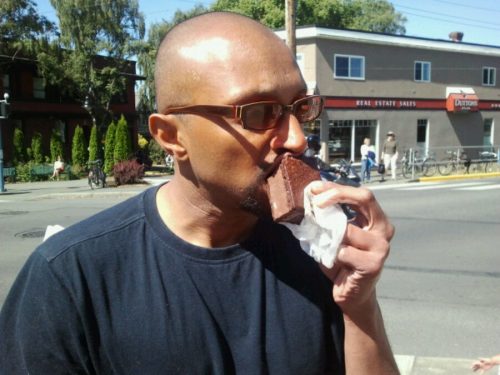 Bharat eats ice cream
