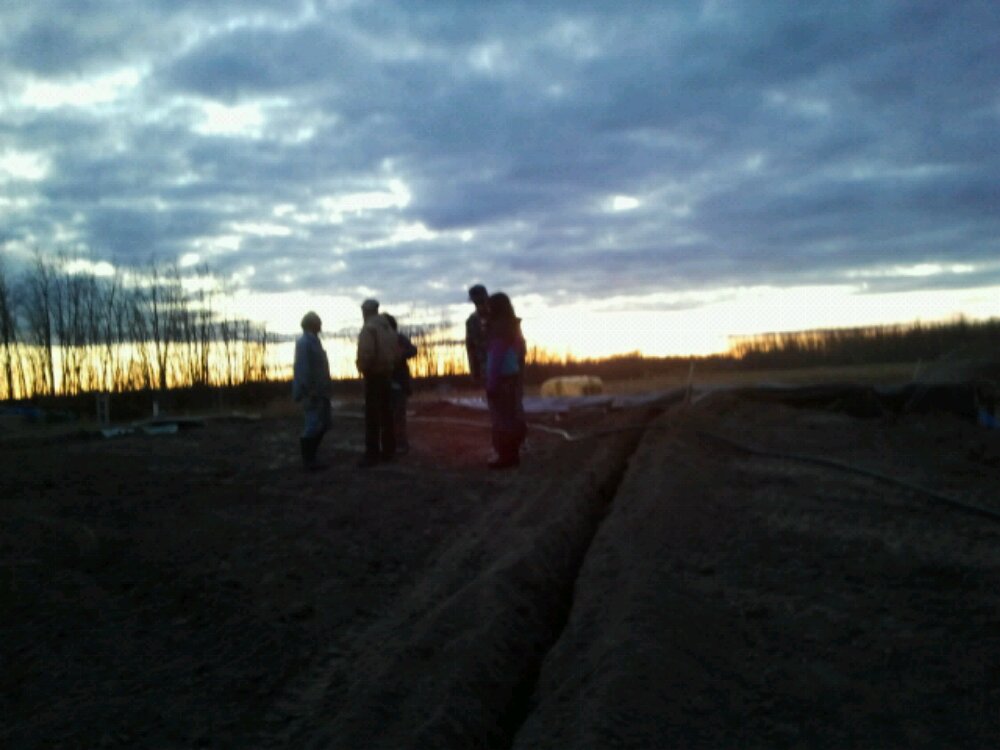 Standing meeting at construction site Fort St. John