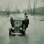 A car in a flood in 1927 in Mississippi