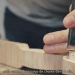 Galen works a knife over his violin