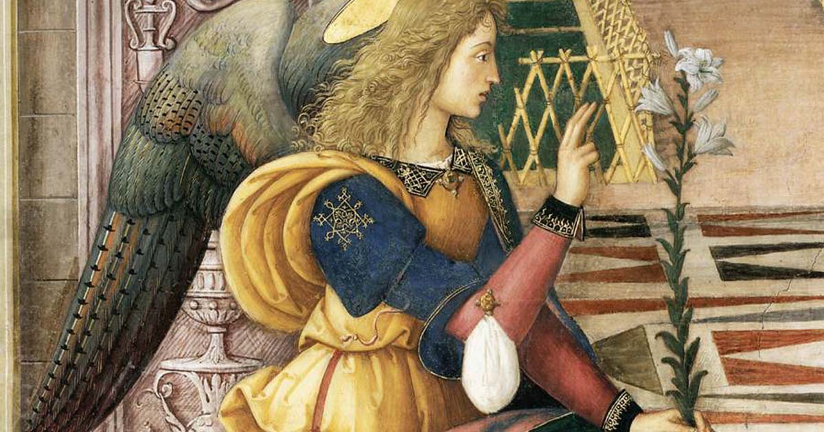 The Angel Gabriel as depicted by Bernardino de Betto.