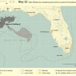 A screenshot of the spill tracker in the Gulf of Mexico from May 22.